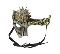 iplusmile Maschera Veneziana da metà per Uomo Decorativa in Nera Intagliati per Mascherate e Halloween