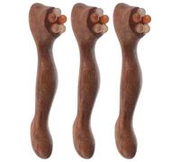 iplusmile Massaggiatore Occhi in Legno di Sandalo 3 Pezzi Strumento Manuale per Massaggio Viso e Punti Trigger Bastoncino Agopressione Compatto per Sollievo Occhiaie e Relax Quotidiano