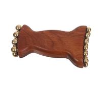 iplusmile Massaggiatore Viso in Legno con Perle in Ottone Strumento Manuale Ergonomico per Massaggio Viso e Collo Stimolazione Punti di Agopressione e Gua Sha per Rilassamento e