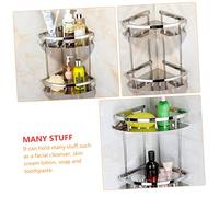 iplusmile Mensola Angolare da Bagno Acciaio Scaffale Angoliera e Antiruggine per Organizzazione Bagno e Doccia Design Moderno Minimalista Stabile e Multifunzione