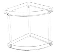 iplusmile Mensola Angolare Trasparente in Acrilico Ripiano per Bagno e Scrivania Organizer Stabile per Cosmetici e Accessori Mobiletto Triangolare per Angoli di Bagno e