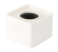 iplusmile Microfono Logo Flag Stazione Quadrato Cubo Abs Bianco Per Interviste Design e Pratico Spazio Per Personalizzazione Logo