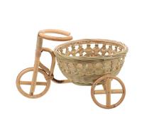 iplusmile Mini Cestino per Triciclo in bambù Decorazione per Triciclo Cestino Portaoggetti per Bici Cestini in Corda per Riporre Oggetti