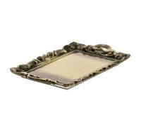 iplusmile Mini Piastra Retrò Mini Casa Accessori Fai Da Te Mini Piatto Per Alimenti Piccolo Di Vassoio Stoviglie Per Bambole Mini Ornamenti Della Casa Rame