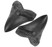 iplusmile Modelli di Denti di Megalodonte in Resina Realistica, 2 Pezzi Decorativi per Collezione e Arredamento Casa, per Appassionati di Resti Preistorici e Animali Antichi