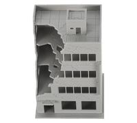 iplusmile Modello di Edificio 1:144 in Plastica Design Desolato e Rovinato, Decorazione di Diorama per Paesaggi Ferroviari e Scenari di Città Distrutte