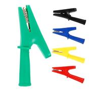 iplusmile Morsetti a Coccodrillo in Rame Isolati Rivestimento Protettivo, Morsetti a Molla per Batteria, Kit da 5 Pezzi Multicolore per Test Elettrici e Collegamenti Sicuri