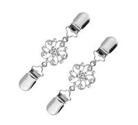 iplusmile Morsetti per Spille da Donna in Lega di Zinco Strass, Fermagli per Vestiti e Sciarpe, Set 2 Pezzi Motivo Floreale, per Cardigan, Maglioni e Scialli, Uso Casual e Formale