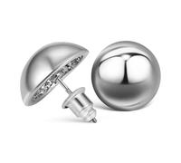 iplusmile Orecchini a Mezza Sfera a Bottone Leggeri per Donna, Gioielli alla Moda Versatili per Uso Quotidiano e Feste, Design Sicuro Finitura Artigianale Elegante