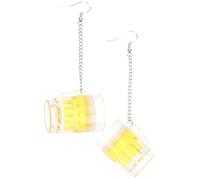 iplusmile Orecchini da Birra Pendenti Catena Design Creativo a Forma di Boccale Accessori Moda Donna per Feste Viaggi e Shopping Paio di Orecchini Divertenti e Leggeri