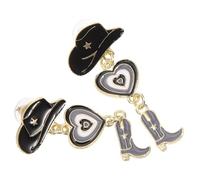 iplusmile Orecchini Western da Donna a Forma di Stivale e Cappello Cowgirl, Accessori Cowboy Leggeri e Pendenti per Feste, Compleanni e Costumi Western