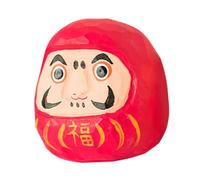 iplusmile Ornamento dell'uovo di Dharma Figurine giapponesi bambole giapponesi bambole zen statua giapponese figurina fortunata giapponese bambole tradizionali giapponesi di legno rosso