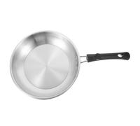 iplusmile Padella Antiaderente Acciaio Inox Padella Arrotondata Pratica per Friggere Adatta Tutte le Cucine Inclusa Induzione Facile da Pulire e Resistente