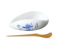 iplusmile Paletta da Tè in Ceramica e Legno Mestolo Delicato per Tè Sfuso Dosatore Leggero e Portatile per Casa Ufficio e Viaggi Accessorio Tea Dispensing Scoop