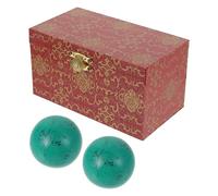 iplusmile Palle da Massaggio per Massaggio Manuale e Agopressione in Turchese Verde 2 Pezzi Legno Design Liscio e Resistente, per Rilassamento Muscolare