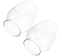 iplusmile Paralumi in Vetro Trasparente per Lampada a Cherosene Vintage 2 Pezzi Coprilampade a Olio D’Epoca Stufa Antiuragano Ricambio Resistente per Lanterna a Petrolio Decorazione