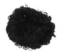 iplusmile Parrucca Corta e Riccia Nera Frangia per Donna Parrucca Sintetica da Travestimento per Feste Cosplay Stile Afro Riccio