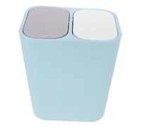 iplusmile Pattumiera con e Due Scomparti per Rifiuti Differenziati Contenitore per Spazzatura Umido e Secco Design Bagno