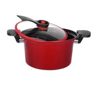 iplusmile Pentola Bassa Pressione Multifunzionale in Antiaderente Rosso per Cucina Gas e Induzione per Zuppe Nutrienti e Cottura Sicura