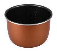 iplusmile Pentola Interna in Lega di Alluminio da 4l Design a Scala, Pentola Sostitutiva Antiaderente Marrone per Cuoci-riso Elettrico da Cucina
