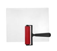 iplusmile Piastra Gel per Stampa 25x20cm con Rullo e Pennello per Applicazione Inchiostro Uniforme in Carta e Tessuto per Hobby e Arte