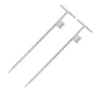 iplusmile Picchetto di Messa a Terra Zincato a T 12X500Mm - Kit Portatile Doppio Foro - Barre Elettrode di Messa a Terra per Protezione Elettrica Domestica e Impianti Industriali