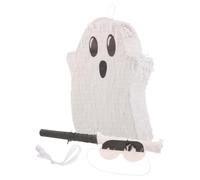 iplusmile Piñata con Bastone e Benda Inclusi in Carta Bianca a Forma di 3d per Halloween Facile da Assemblare e Appendere, per Feste All'aperto e Giochi