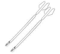 iplusmile Pinze Per Rifiuti in Acciaio Inox 2 Pezzi Da 60 Cm, Clip Di Spazzatura a Forbice Per Barbecue e Campeggio, Strumento Sicuro Per Raccolta Rifiuti e Uso Outdoor