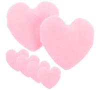 iplusmile Piumino per Trucco a Forma di Cuore 6 Pezzi Soffice e Compatto per Fondotinta e Cipria in Polvere Libera Adatto a Uso Quotidiano e Viaggi