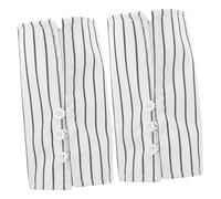 iplusmile Polsini Maniche Staccabili a Righe Bianchi, Polsini Camicia Unisex in Cotone e Poliestere Traspirante, Accessori Moda Versatili per Ufficio