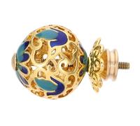 iplusmile Pomello Maniglia Coperchio Teiera 1,6 Cm Placcato Oro Stile Palazzo Vintage Resistente al Calore per Cucina Raffinata Accessori Ricambio Coprivasi