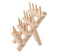 iplusmile Porta Rocchetti in Legno per Filo da Cucire e Ricamo Organizer per Fili da Lavoro Portafilo Portatile per Intrecciare e Uncinetto
