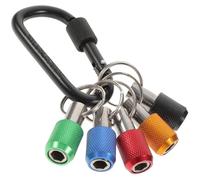 iplusmile Portachiavi Porta Inserti Colorato Supporto Esagonale Estensibile Leggero e Resistente per Cacciaviti e Avvitatori con Anello Portachiavi per Uso Pratico e Trasporto Comodo
