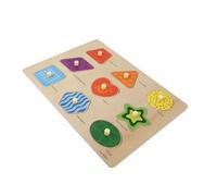 iplusmile Puzzle Educativo in Legno per Abbinamento e Lettere Cartoon Gioco Montessori per Sviluppo Coordinazione Mano Occhio e Abilità Manuali Materiale Durevole e Portatile per