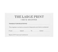 iplusmile Registro Assegni Personale con Font Grande per Vista Ridotta Quaderno Contabile Compatto per Gestione Spese e Controllo Saldo Conti Bancari Strumento Finanziario Essenziale