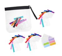 iplusmile Sacchetti Campione Etichetta Vuota, Borsa Portatile per Pillole in Eva, Compatta e Versatile per Vari Hobby e Viaggi, 39 Pezzi Chiusura a Zip Trasparente Colore Colore Casuale