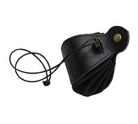 iplusmile Sacchetto Chiusura a Cordoncino in Pelle Nera per Dadi da Gioco Borsa Semplice e Resistente per Monete e Piccoli per Giochi da Tavolo