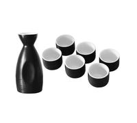 iplusmile Sake Giapponese Ceramica Tradizionale Bottiglia Tokkuri con Bicchieri Ochoko Kit Completo per Bevande Calde e Fredde Elegante Servizio in Porcellana per Casa e Ristorante