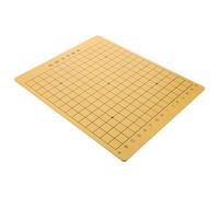 iplusmile Scacchiera in Legno a Due, Scacchiera Cinese e Tavola per Gobang, Giallo, Design a Doppio Lato, per Casa, Comoda per Riporre di Pezzi