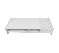 iplusmile Scaffale Multifunzionale Scrivanie Per Ufficio Ripiano Per Computer Portatile Alza Monitor Per Scrivania Visualizza Riser Libreria Da Scrivania Plastica Bianca
