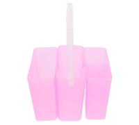 iplusmile Secchio per Lavaggio Pennelli 3 in 1 in Plastica Rosa Bacinella Quadrata Portatile Manico Smontabile per Pulizia Miscelazione e Conservazione Vernici Adatto Artisti