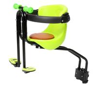 iplusmile Seggiolino Bici Anteriore Regolabile con Schienale Rinforzato e Bracciolo Antishock Sedile Pieghevole per Anni Verde
