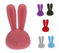 iplusmile Segnabicchieri a Forma Coniglio 6 Pezzi Riutilizzabili in Silicone Ciondoli Decorativi per Feste e Cene Segnabicchieri Comodi Vino