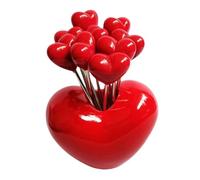 iplusmile Set 1 Forchette per Frutta e Dessert in Resina e Metallo con Supporto, Design Cartoon, Stabile e Confortevole, per Insalate e Fruit Cups