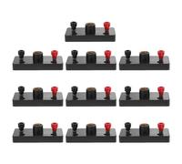 iplusmile Set 10 Pezzi Portalampada a Vite per Esperimenti di Fisica Base Luminosa Didattica Nera per Scuola Primaria e Media Strumenti Sperimentali Elettrici Portatili