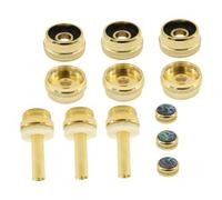 iplusmile Set 12 Pezzi Accessori per Tromba Pulsanti D'oro e Metallo, Kit di Riparazione Tip Top per Musicisti, per Sostituzione e Manutenzione
