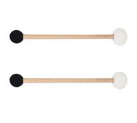 iplusmile Set 2 Pezzi Mallets per Ciotole Vibrazionali Doppia Testa in Feltro e Gomma, Manico in Faggio, Peso e Costruzione Robusta per Marimbas e Campane