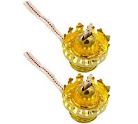 iplusmile Set 2 Pezzi Ricambio Stoppino e Bruciatore per Lampada a Olio Retrò in Lega di Alluminio Oro, Design Speciale e Pratico, Accessori per Lampada Cherosene Vintage