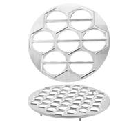 iplusmile Set 2 Stampi per Ravioli in Lega di Alluminio, Pressa per Gnocchi 37 Fori e 7 Fori, Utensili per Pasta Fatti a Mano, Adatti per Preparazione Ravioli e Pierogi in Cucina