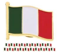 iplusmile Set 20 Pezzi Spilla Italia Bandiera Italiana in Ferro, Leggera e Resistente, per Cappelli e Borse Design Elegante e Raffinato